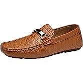 Jousen Men's Loafers Crocodile Printed Casual Loafers for Mens Slip On Shoes