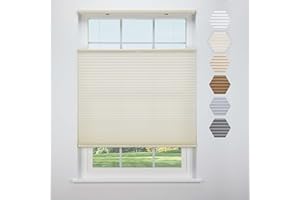 Linen Avenue Cordless Cellular Top Down Bottom Up Light Filtering Shade 46 3/4 W x 66 H, Seashell (Arrives 1/4" Narrower)