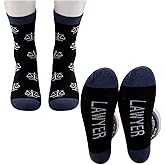 PXTIDY 2 Pairs Lawyer Gift Legal Scales of Justice Lawyer Law Socks Law Student Graduation Gift