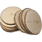 10 pcs Large Unfinished Wood Slices for Centerpieces 7-8 inches Rounds for Tables Decor Rustic Wood Circles for DIY Crafts and Wedding Decor Round Wooden Discs Wooden Slice Ornaments