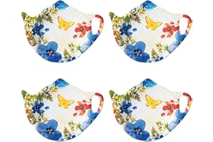 Supreme Housewares Butterfly Tea Bag Holders, Teapot Shaped Tea Bag Coasters Spoon Rests Saucer Seasoning Dish Set, Multicolor, 4 x 3 Inch, Set of 4