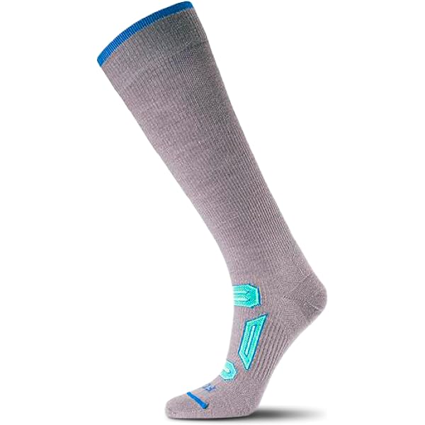 FITS Light Ski Socks - Over The Calf Superfine Merino Wool For Skiing & Snowboarding - View #4