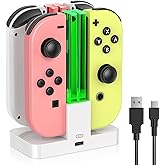 FYOUNG Controller Charger Dock for Nintendo Switch OLED for Joycons, Charging Stand Station Controller Accessories (White, fo