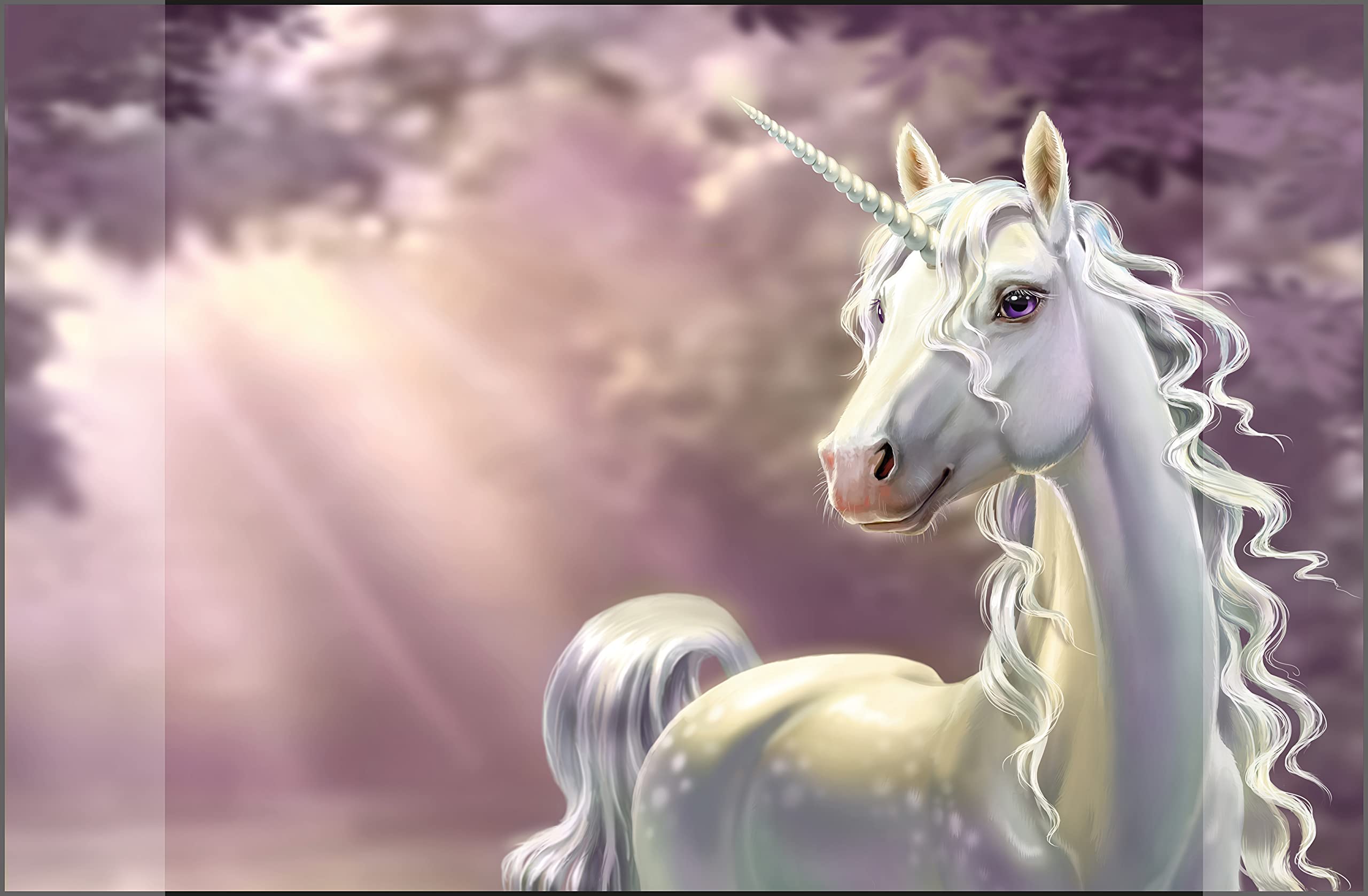 Desk Mat Kangaro Unicorn Non-Slip 38 x 58 cm with Two Pockets for Children's and Teenagers' Room