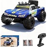 XiyoRC Remote Control Cars, 1:18 RC Cars for Adults, 40KM/H High-Speed RC Truck, 4X4 All-Terrain Remote Control Truck, RC Buggy with 2 Batteries, IPX4 Waterproof, 2.4GHz Remote, Head Lights