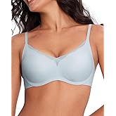 Ubras V Neck Mesh Supportive Bra, Seamless Push up Bra no Underwire, Comfortable Bralette for Women