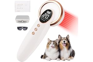 AZILASER Portable Cold Laser Therapy Device for Dog Cat Home Infrared Red Light Therapy Machine for Pain Relief, Arthritis, Pets Puppy Horse 808/650 nm LLLT Vet Therapeutic Wand Hip Leg Joint Muscle Animal