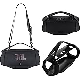 Shockproof Silicone Case for JBL Xtreme 4 Speaker – Anti-Slip Protective Cover, Durable Soft Skin, Full Access to Ports & Buttons, Travel Handle (Black)