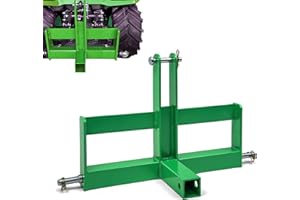 3-Point Hitch Receiver with 2 in Receiver, Draw-Bar & Suitcase Weight Brackets, 3 Point Quick Hitch for Category 1 Tractor