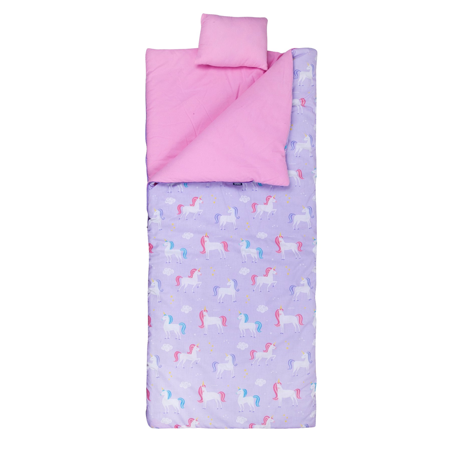 Wildkin Sleeping Bag for Toddler Boys and Girls, Includes Pillow and Stuff Sack, Perfect Size for Slumber Parties, Camping, and Overnight Travel, Patterns Coordinate with Our Nap Mats and Lunch Boxes