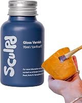 Sculpd Clear Gloss Varnish for Air Dry Clay - Waterproof, Scratch Resistant,