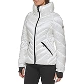 GUESS womens Puffer Jacket With Storm Cuffs– Quilted, Transitional Jacket