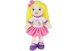 Playtime by Eimmie 14” Soft Baby Doll - Plush Rag Dolls for 2 Year Old Girls & Boys, Toddler & Infants - Washable & Sensory Fabric Body - Eimmie - Stuffed Baby Doll - Plush Doll for Baby Girl