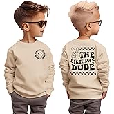 GLIGLITTR Birthday Boys Sweatshirt Birthday Dude Outfits Shirts Toddler Baby Boy 1th 2nd 3rd 4th 5th Bday Party Pullover Tops