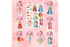 RQMAOY Magnetic Dress Up Dolls Paper Dolls for Girls Ages 4 5 7 8 9 10, Princess Magnetic Paper Dolls - Christmas Birthday Easter Gift for Daughter Granddaughter
