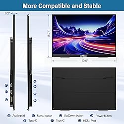 InnoView 2K 180HZ Portable Monitor, 18" OD Gameplus
