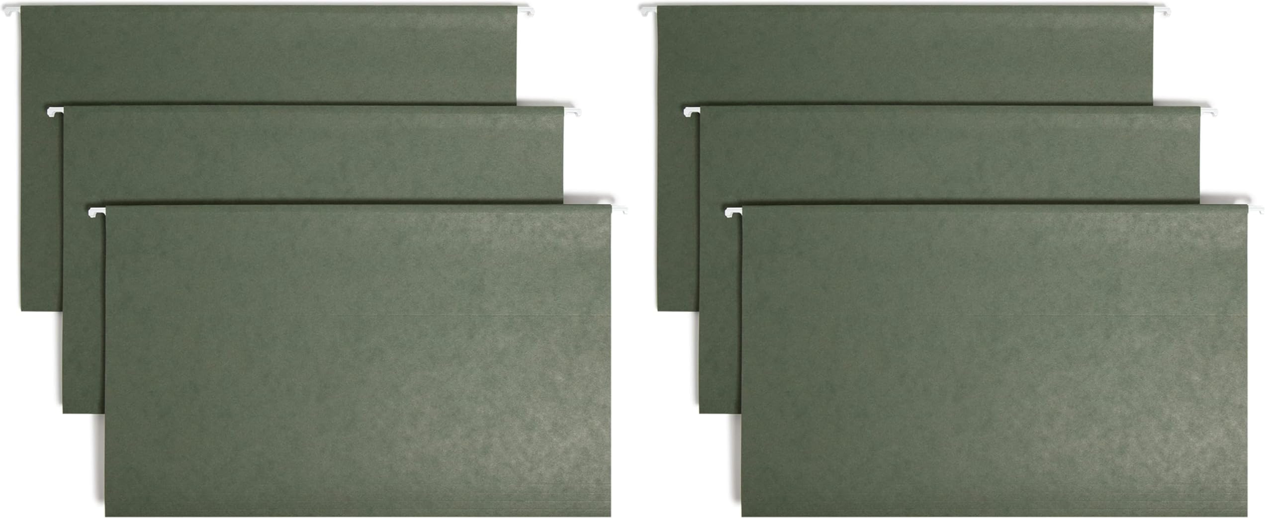 Smead Hanging File Folder with Tab, 1/3-Cut Adjustable Tab, Legal Size, Standard Green, 25 per Box (64135) (Pack of 2) Image