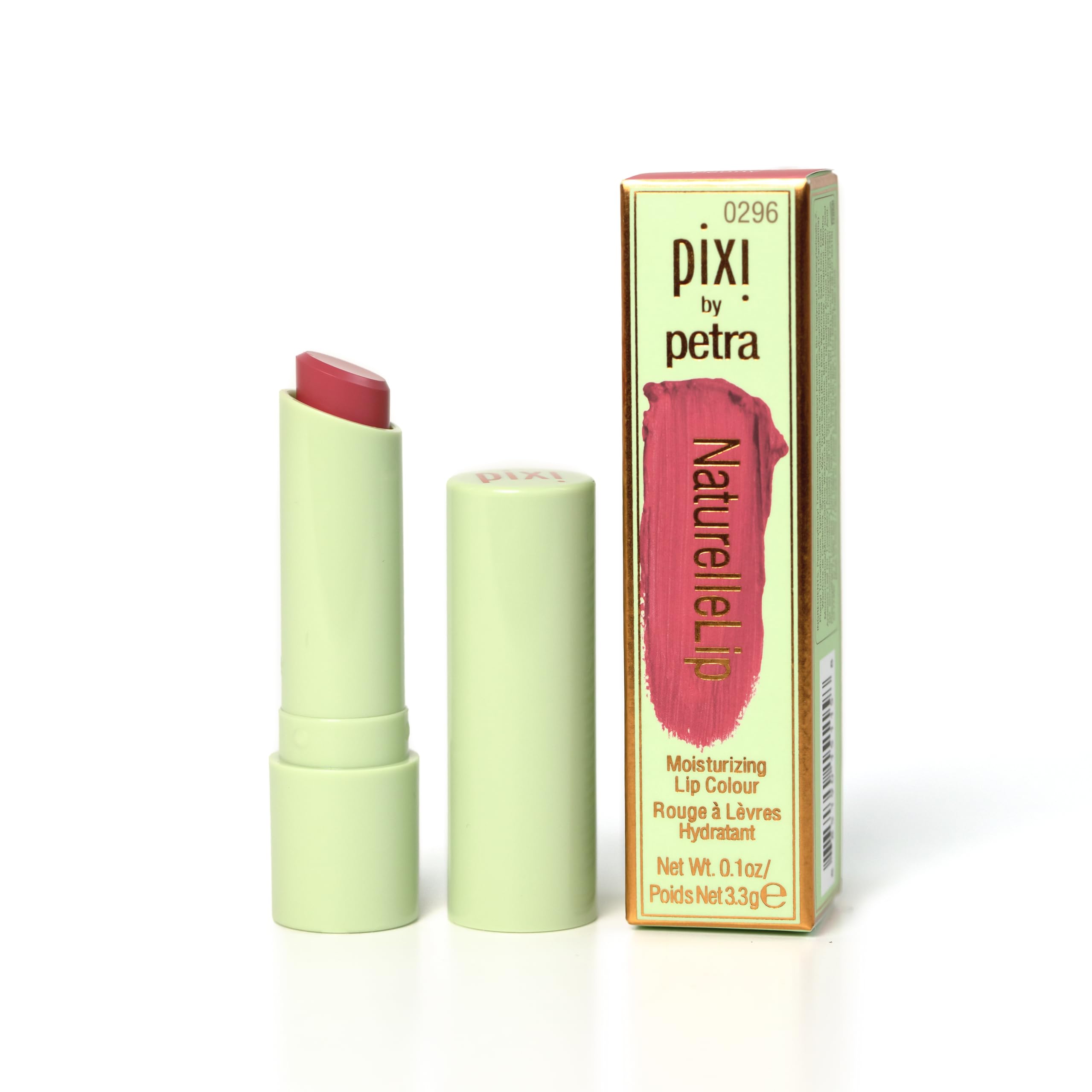 Pixi NaturelleLip | Hydrating Demi-Matte Lipstick with Sunflower Oil, Jojoba & Vitamin E | Natural Finish & Comfortable All-day Wear | Primrose | 0.1 oz/3.4 g