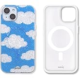 Sonix Protective Phone Case for iPhone 15, 14, 13 | Compatible with MagSafe | 10ft Drop Tested | Glitter Clouds | Day Dream