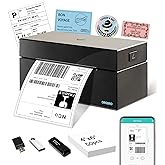 ORGBRO Bluetooth Thermal Shipping Label Printer, Z1-Plus Wireless 4X6 Shipping Label Printer for Small Business Office or Home Support iPhone Android Windows macOS Chrome Amazon Ebay Shopify USPS