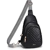 Crossbody Bags for Women Anti Theft Small Sling Handbag with Zipper Lock Vegan Leather RFID Blocking Chest Pure