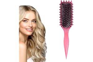 LYZAILHB Curly Hair Brush,Defining Curl Brush with Prongs,Reduce Hair Pulling And Curl Separation,Detangling,Shaping and Defining Curls,Hair Styling Tools for Women and Men (Pink)