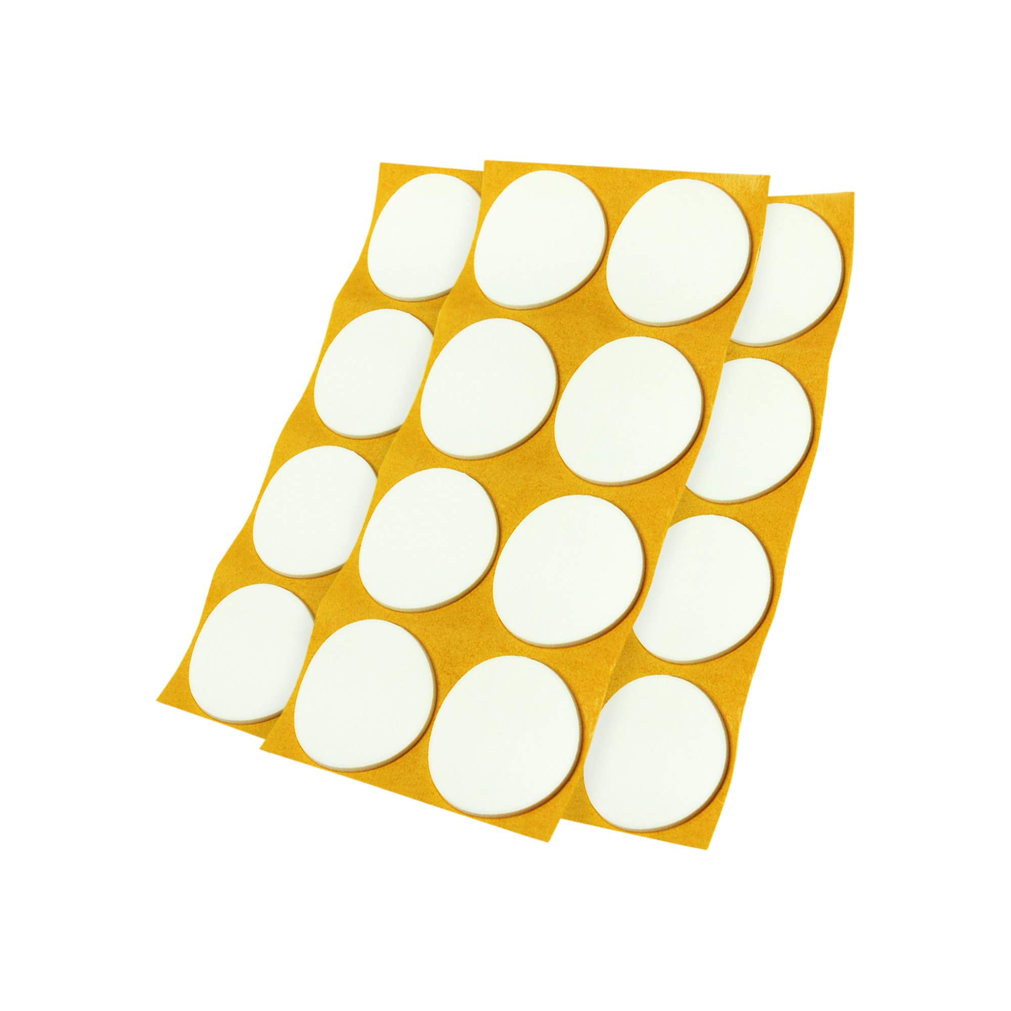 Adsamm® / 24 x self-adhesive anti-slip pads made of EPDM cellular rubber/ø 1.97'' (ø 50 mm) / White/round / 0.098'' (2.5 mm) thick anti-slip glides