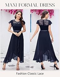 BeryLove Prom Dresses for Women Wedding Guest Ruffe