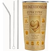 SNUGLYZEN Lawyer Gift Counselor Tumbler 20oz – Vintage Newspaper Style Insulated Stainless Steel Travel Mug – Attorney Appreciation, Bar Exam & Law School Graduation Gift for Women and Men