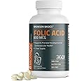 Bronson Folic Acid 800 MCG Supports Prenatal Development, 1 Year Supply, Non-GMO, 360 Tablets