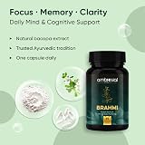 AMBROSIAL Bacopa Monnieri Brahmi Capsules 500mg 60 Tablets Non-GMO Gluten Free view 2