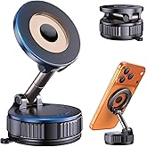 Vooii Phone Holders for Your Car for Magsafe (130+LB Strongest Ever Suction & 3000gf Magnetic) 360° Adjustable Vacuum Car Phone Mount, Car Phone Holder for iPhone 17 Pro Max 16 15 14 13 12 Air Plus