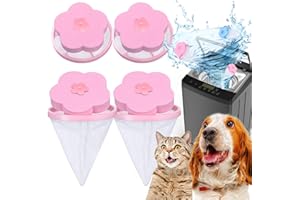 PLAYQUEEN 4pcs-pet Hair Remover for Laundry,Dog Hair Remover for Laundry,Lint Catcher for Laundry,lint Catcher for Washing Machine,Hair Catcher Washer Machine,Dog Hair Catcher for Laundry Pink
