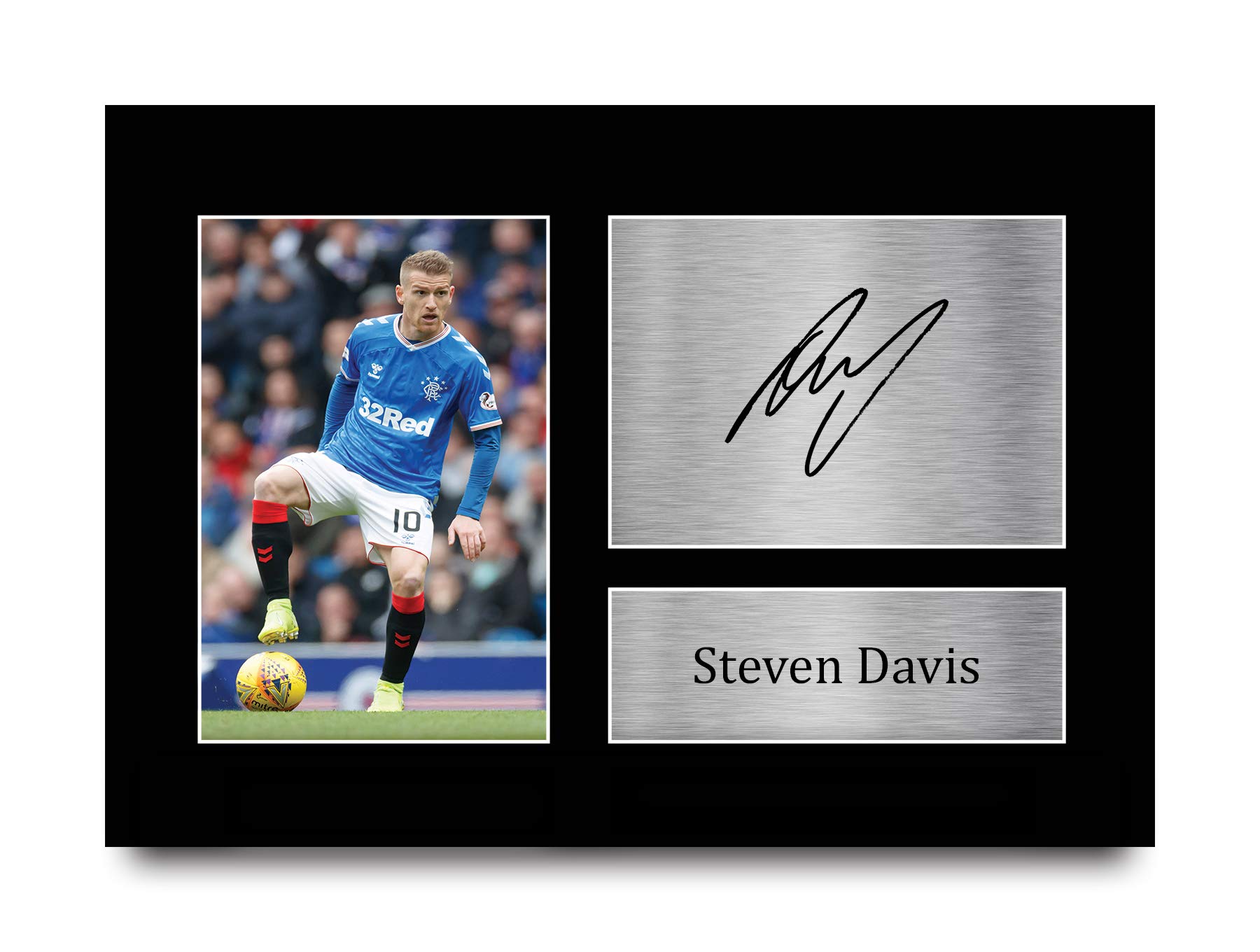 HWC Trading A4 Steven Davis Rangers Gifts Printed Signed Autograph Picture for Fans and Supporters - A4