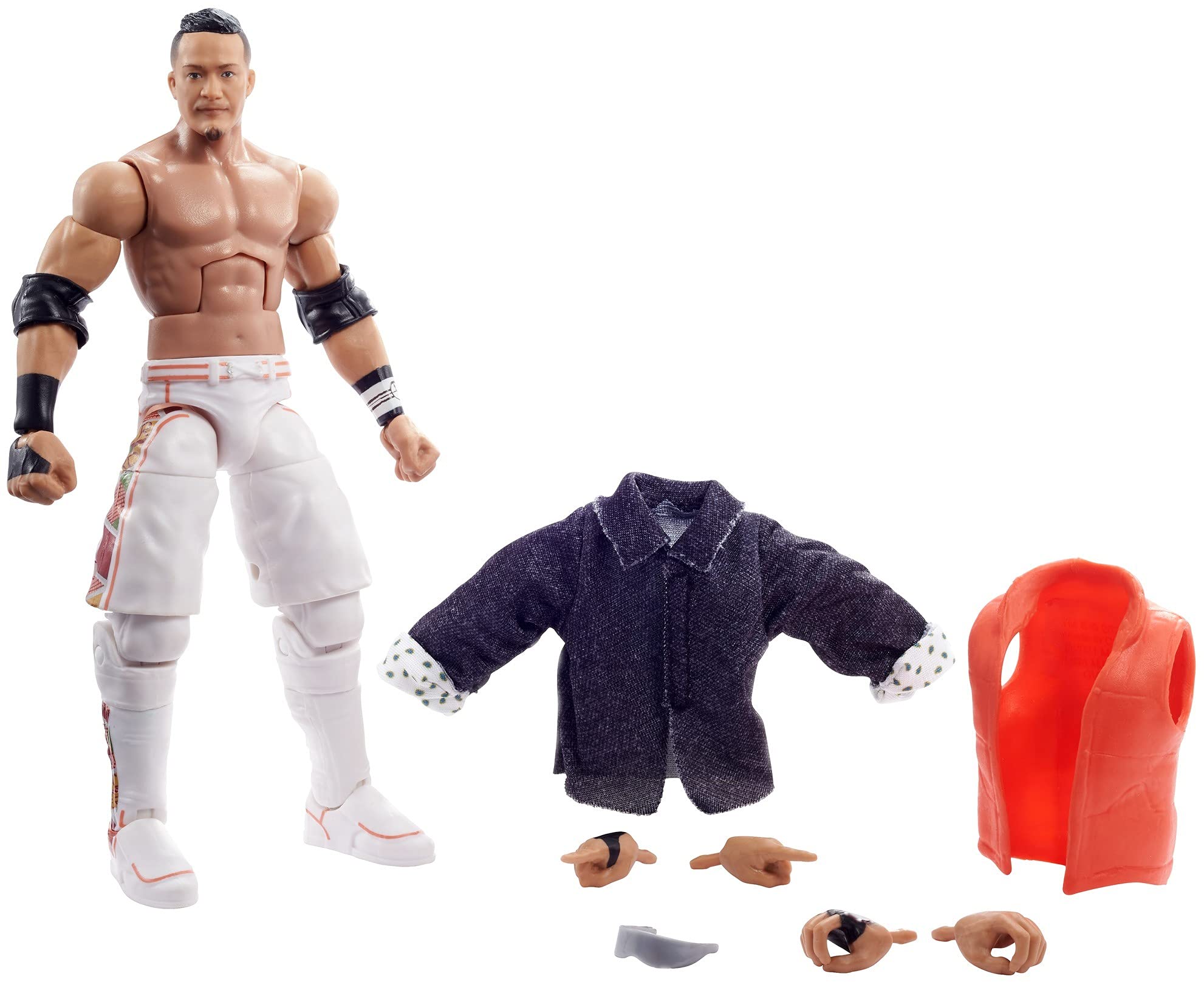 WWE GVB88 Kushida Elite Collection Action Figure, 6 Inch/15.24 cm Tall Figure Features Deluxe Articulation, True FX Detailing, Swappable Hands, and Iconic Accessories, Multicolor