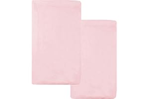 American Baby Company Pack of 2 100% Natural Cotton Jersey Knit 18 x 36 Cradle Sheet - Fitted, Pink, Soft Breathable, for Gir