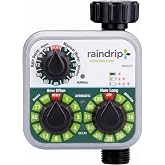 Raindrip R675CT Analog 3-Dial Water, Sprinkler Timer with Rain Delay for Drip Irrigation, Garden, Self-Watering