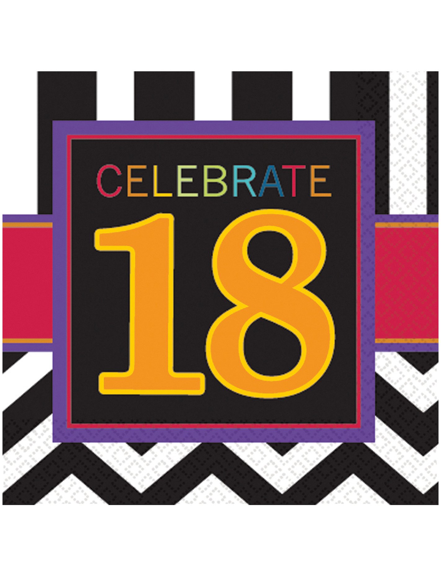 Amscan 18th Celebrate Luncheon Napkins 33cm