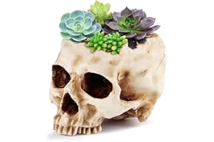 Halloween Candy Bowl Decorations, Horror Skulls Shaped Halloween Ornaments Holder, Skull Baubles Decor for Skull Planter Pot,