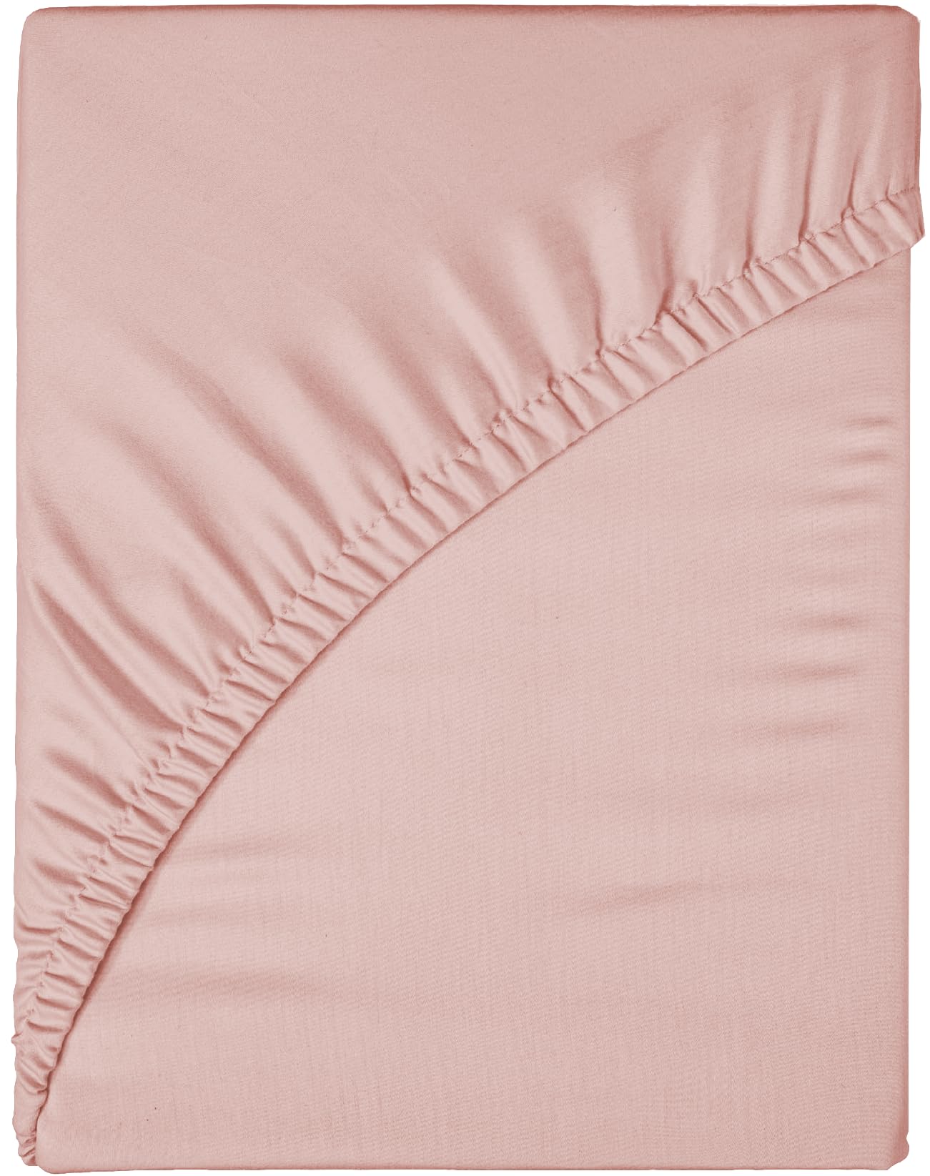 Funky Gadgets King Size Fitted Sheets Blush Pink Deep Pocket 12 Inch (30cm) 90 GSM Soft Brushed Microfiber Bed Sheets Easy Care Bottom Sheet (152 X 200cm)