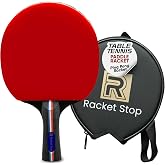Racket Stop Vortex Table Tennis Paddle with Case &ndash; Ping Pong Racket for Intermediate Players, ITTF Approved Rubber, Lightweight Control for Indoor/Outdoor Sports, Great Gift for Kids &amp; Adults