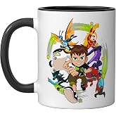Ben 10 Hero Charge Ceramic Mug, Black/White, 11oz