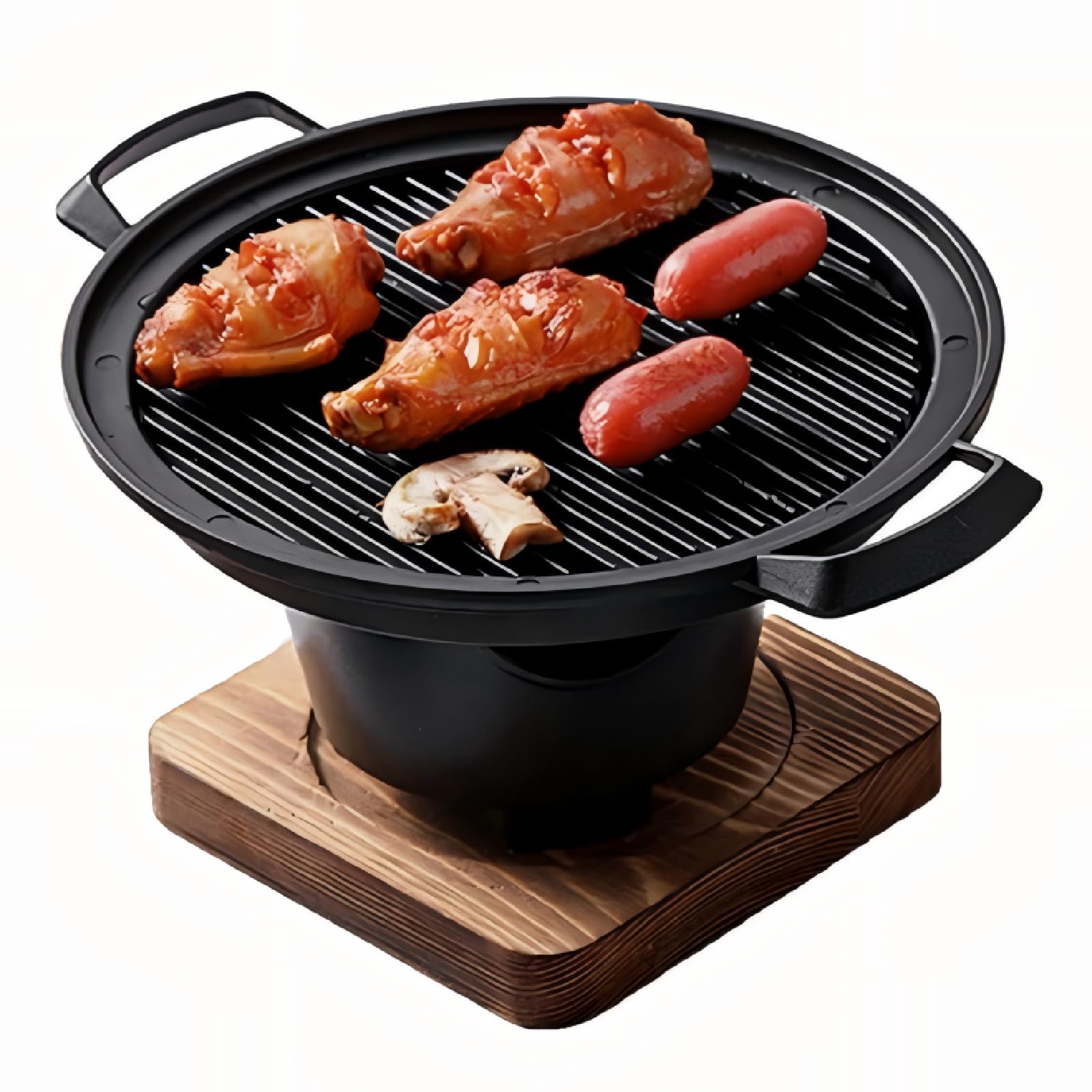 Portable Tabletop Grill Smokeless BBQ Grill Mini Tabletop Charcoal Grill for One Person Indoor Barbecue Outdoor Picnic