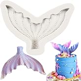 QDMOLDS Mermaid Tail Mold Mermaid Tail Silicone Fondant Molds | Mermaid Theme Wedding Birthday Party Cake Decoration Cupcake Topper Chocolate Candy Polymer Clay Gum Paste