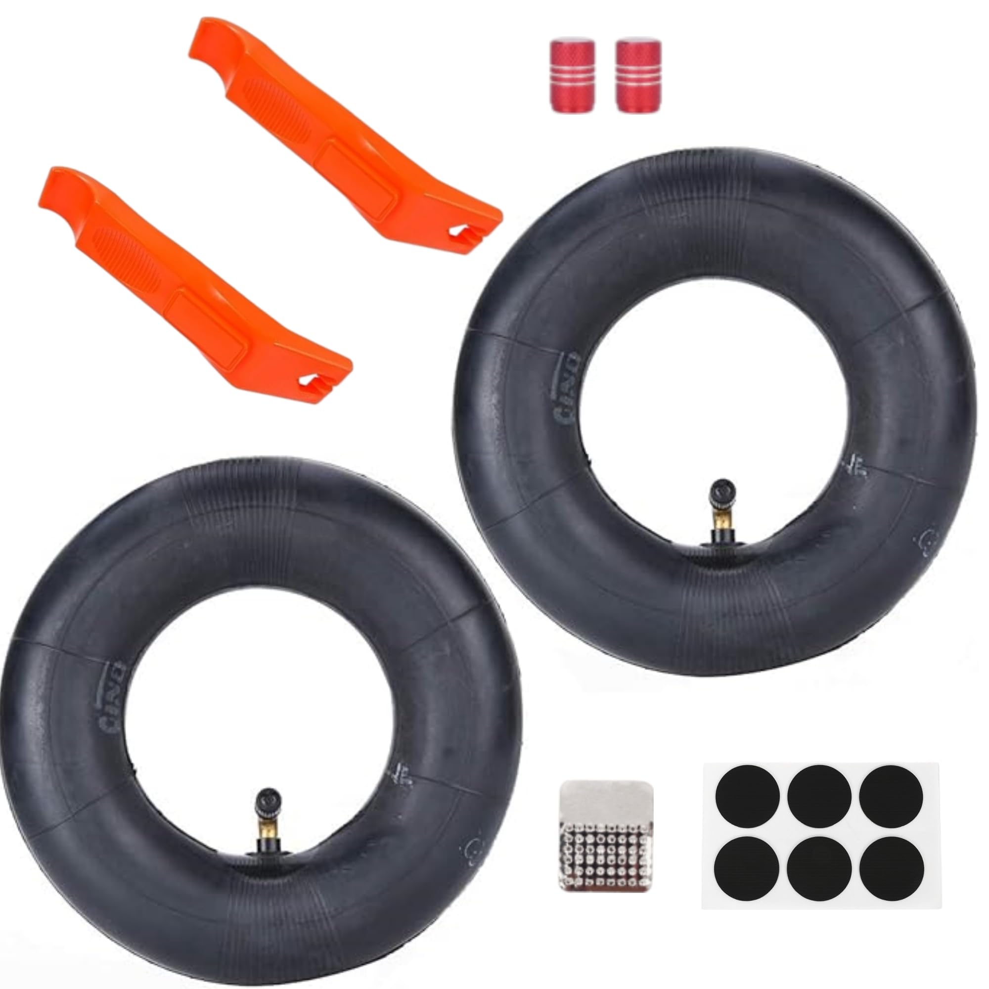 2.80/2.50-4 Inch Air Filled Inner Tube 2.50-4 Electric Wheelbarrow Tube with Bent Valve Stem (2 Pack) Replacement for The E300 Scooter (Versions 40+) Hand Truck Utility cart