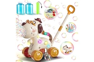 NICMORE Automatic Bubble Machine for Toddlers 1-3: Toys for 1 2 3 4 5 Year Old Boy Girl - Portable Dog Bubble Maker Blower Kids Outdoor Toys for Party Birthday Idea