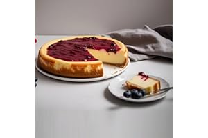 ANDY ANAND CHOCOLATIER Andy Anand Luxurious 9" Raspberry Cheesecake Handcrafted with Real California Cream Cheese, Fresh Eggs, & Vanilla For Homemade Taste, Perfect for Celebrations, Ideal Gift for Women Men and Kids (2 lb)