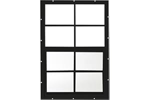 APPLE OUTDOOR SUPPLY Shed Windows 18x27 (1-Pack) | Sliding Windows with Tempered Glass & Screens | Flush Mount, Black Aluminum Frames for Sheds, Chicken Coops & Playhouses