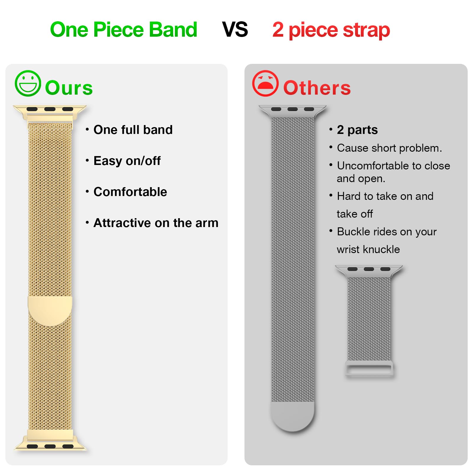 BELONGME Mesh Metal Loop Compatible with Apple Watch Band 40mm 41mm 38mm 42mm Series 11 10 9 8 7 6 5 4 3 2 1, SE 3 2 1 Women Men, Stainless Steel Strap with Magnetic Clasp for iWatch Bands