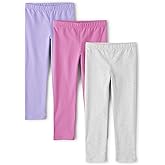 and Toddler Assorted Solid Leggings, Multipacks